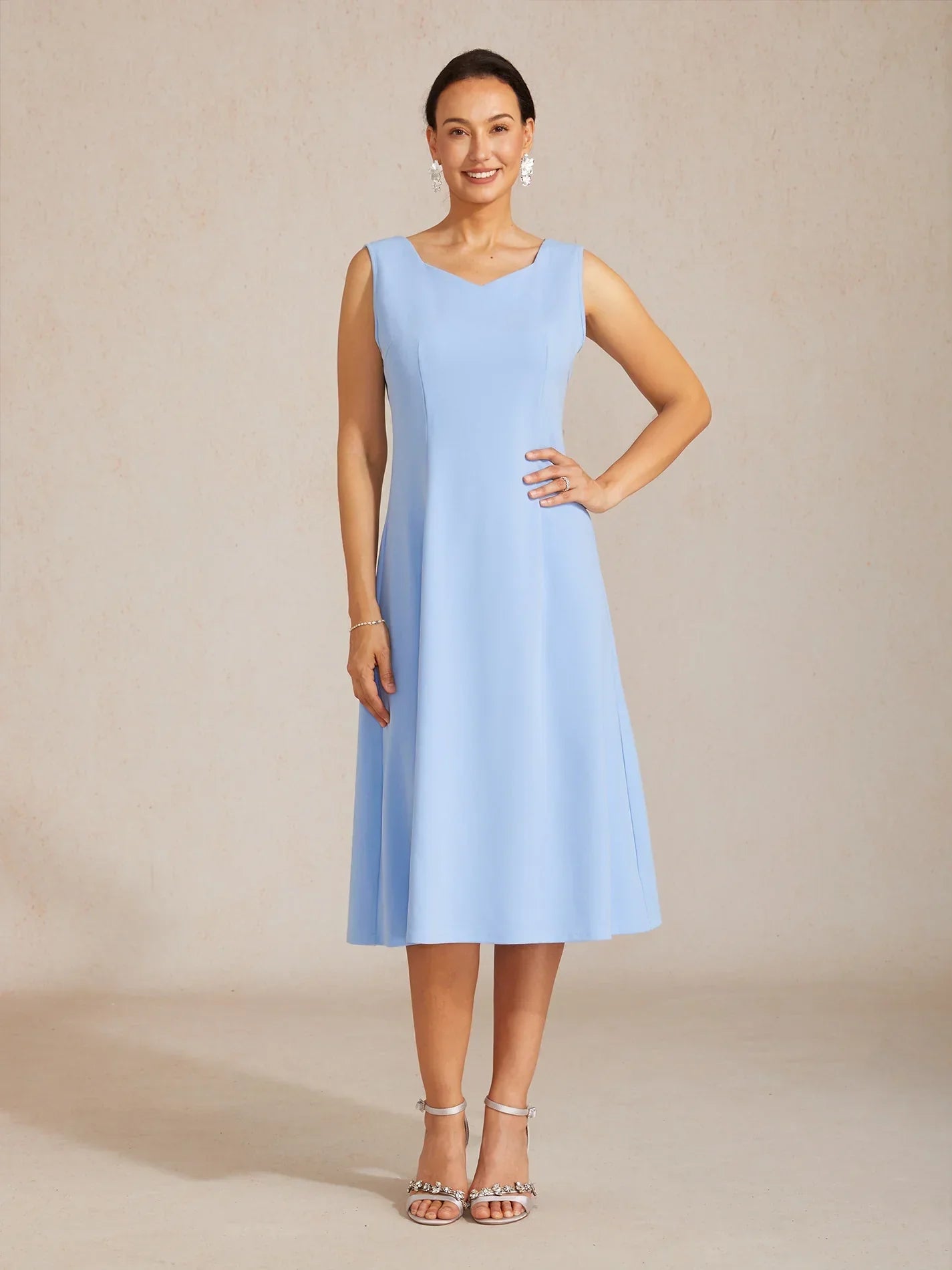 Sleeveless Sheath Midi Dress