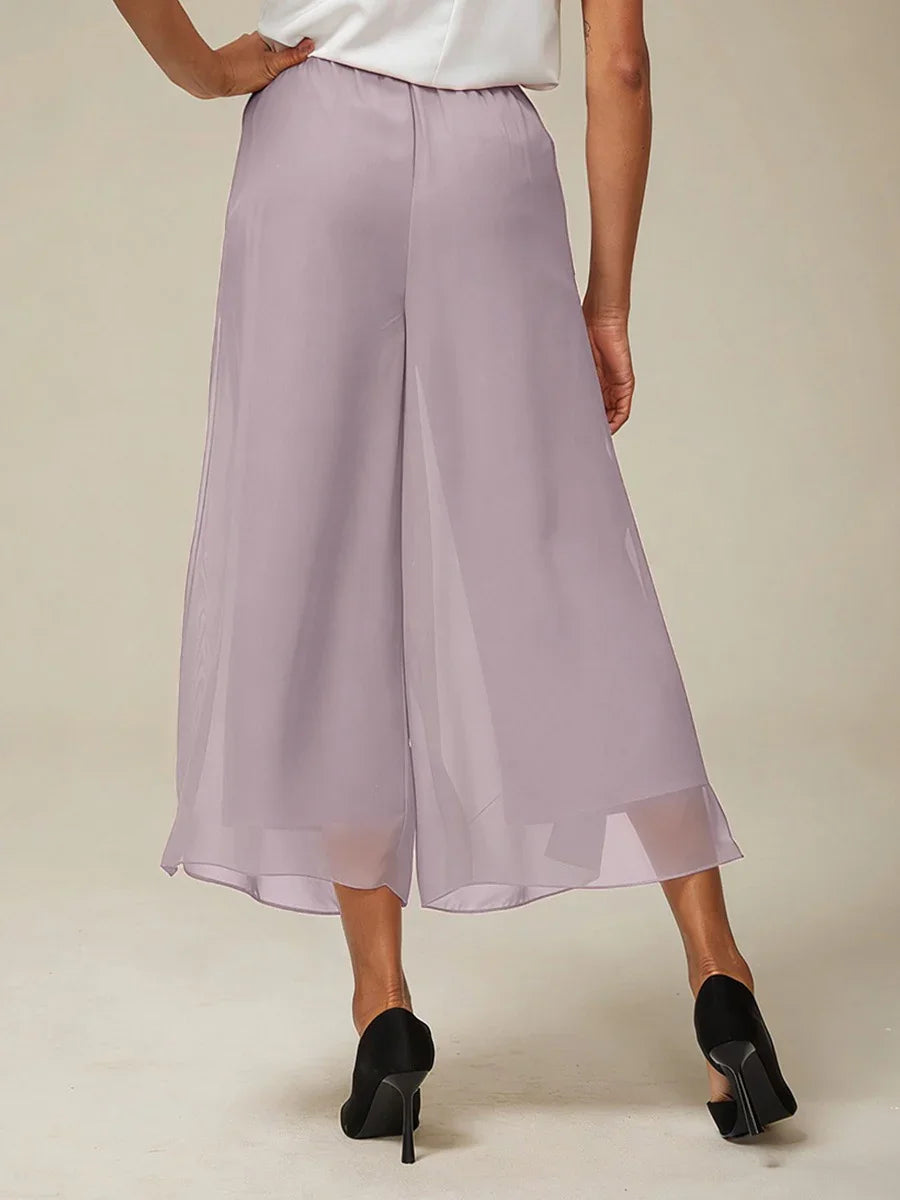 Cropped Wide Leg Pants