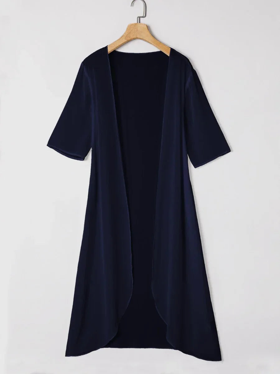 Chiffon Lightweight Half Sleeve Cover-Up