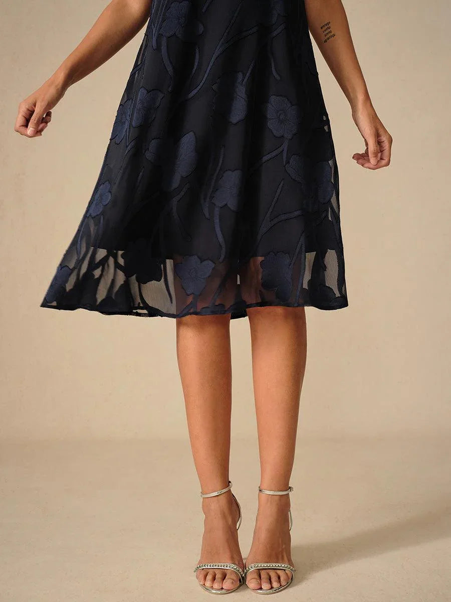 Floral Sheer Chiffon Dress