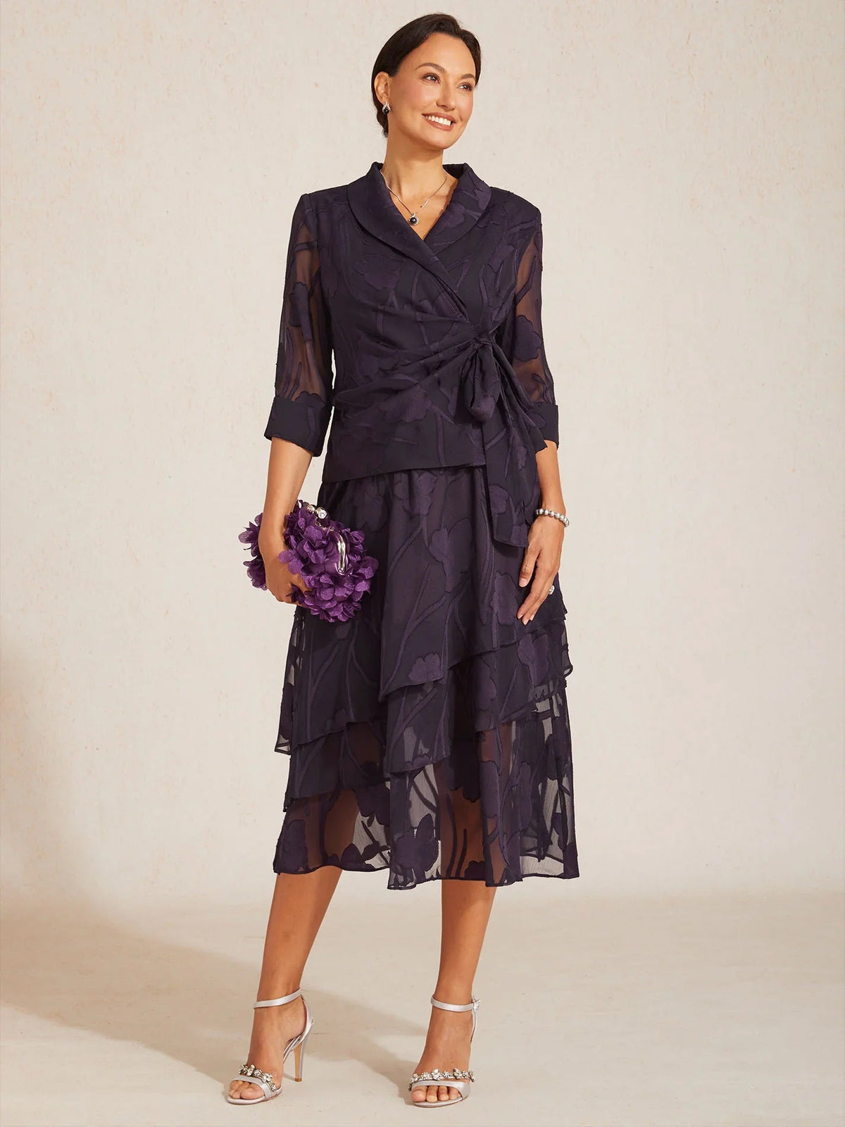 Elegant Floral Chiffon Blouse