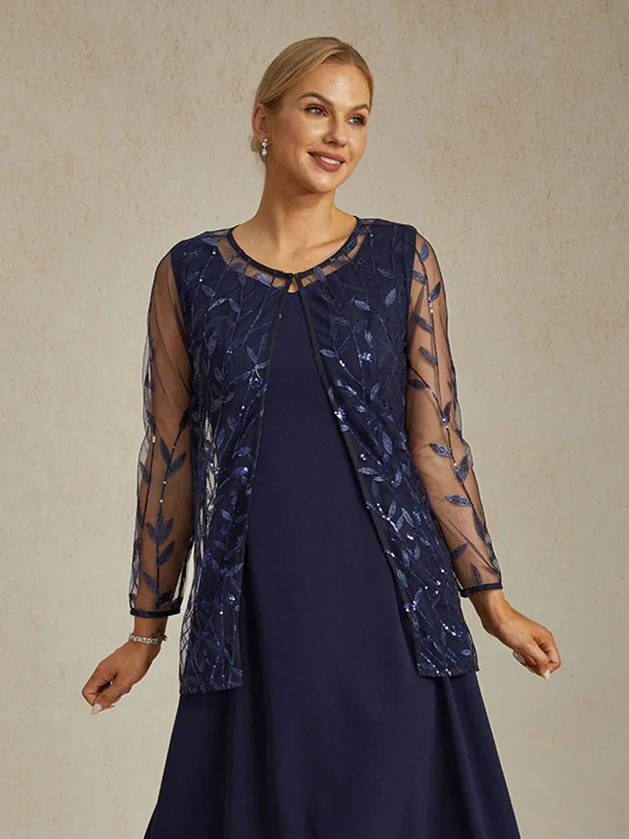 Floral Embroidered Lace Sequin Jacket