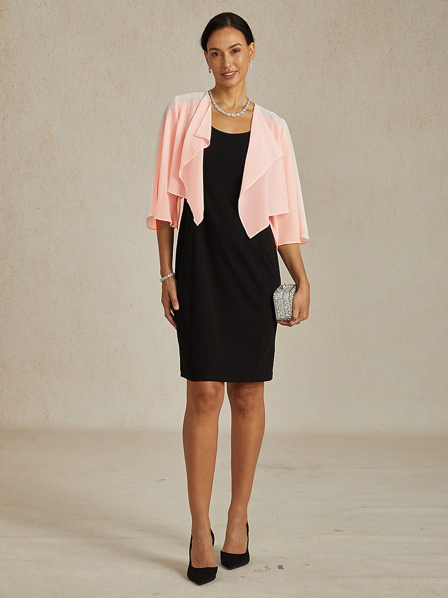 Chiffon Asymmetrical Crop Cover Up