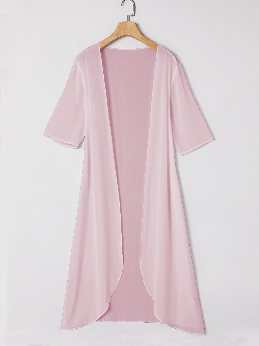 Chiffon Lightweight Half Sleeve Cover-Up