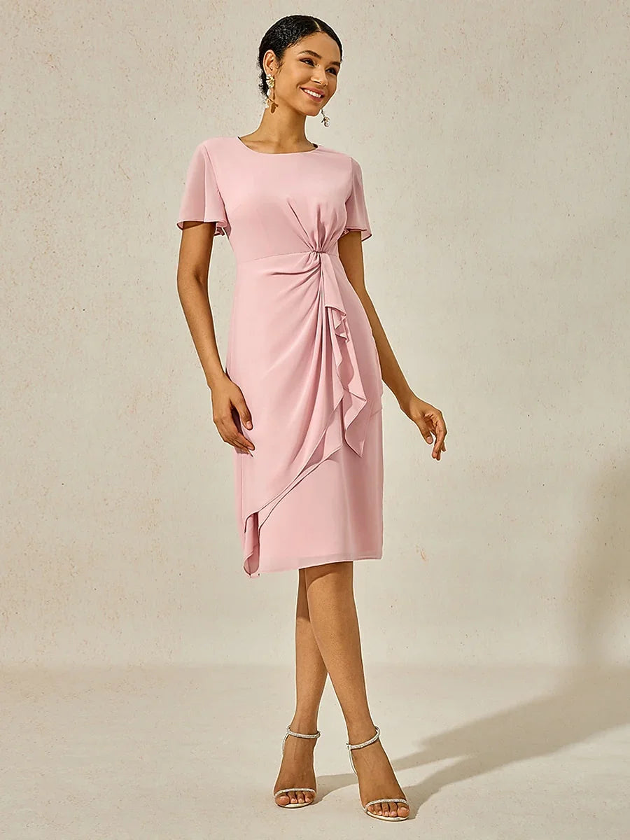 Twisted Knot Chiffon Dress