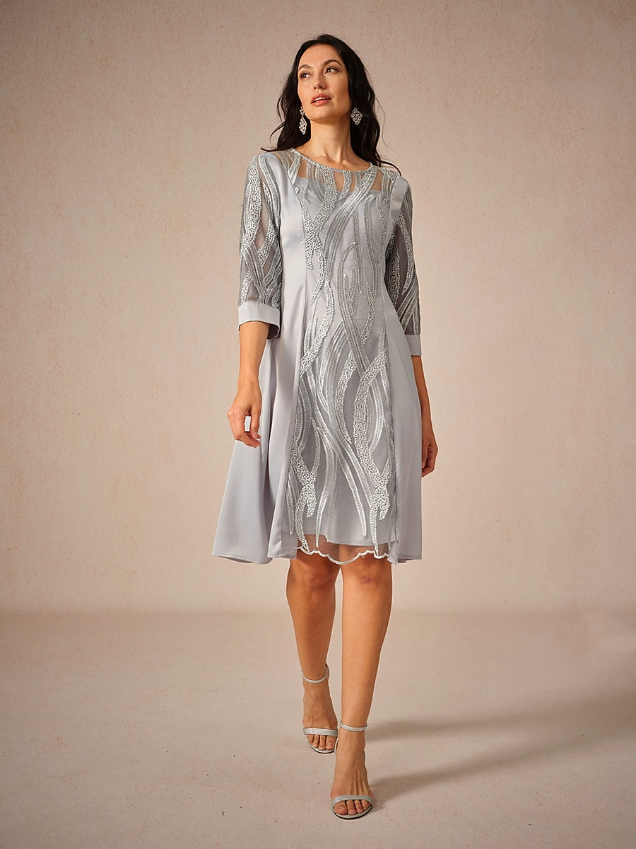 Petite Lace Solid Dresses