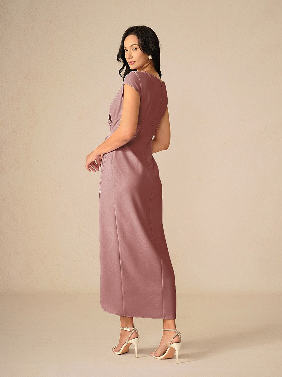 Elegant Sky Blue Wrap Dress