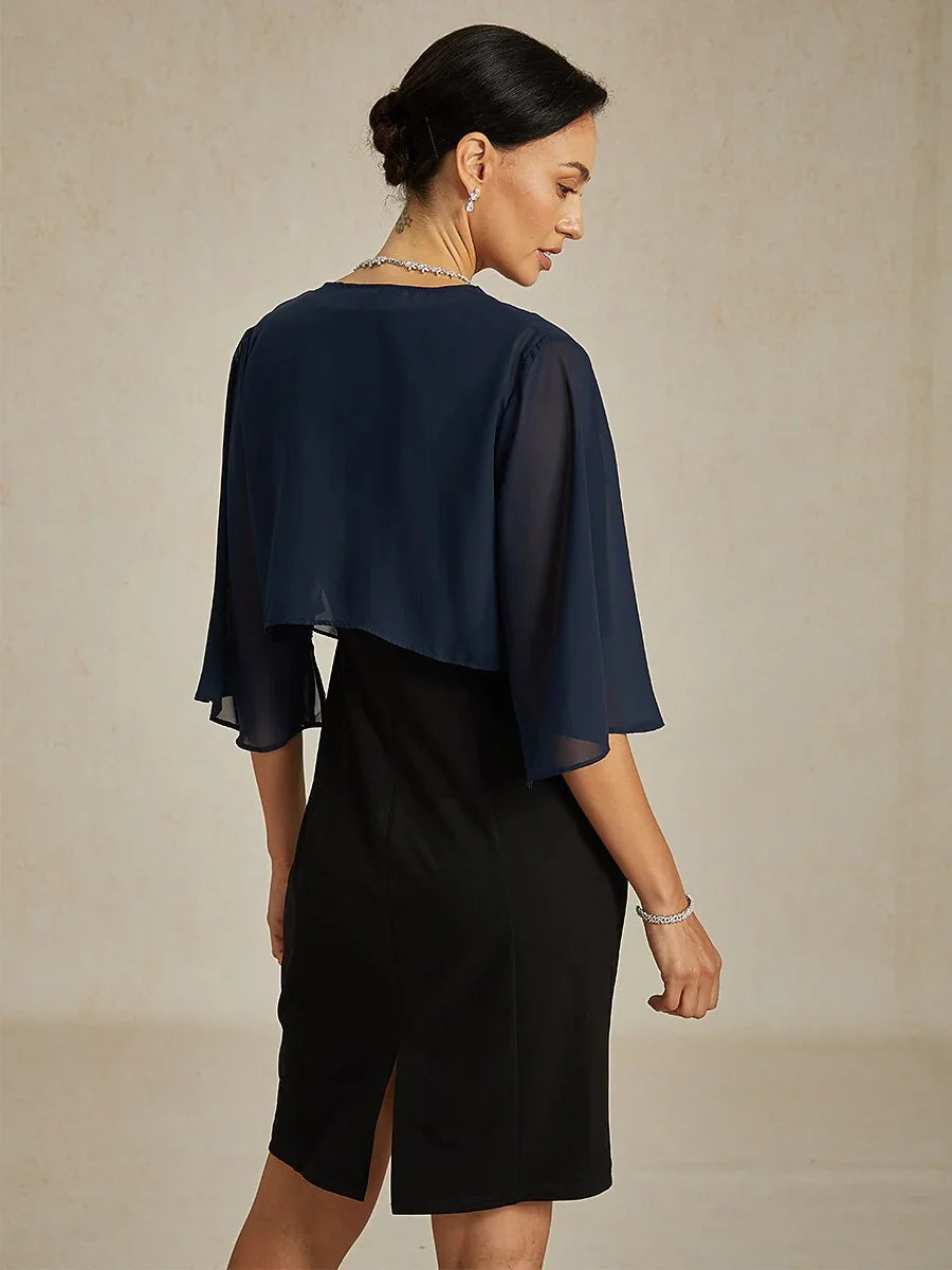 Chiffon Asymmetrical Crop Cover Up