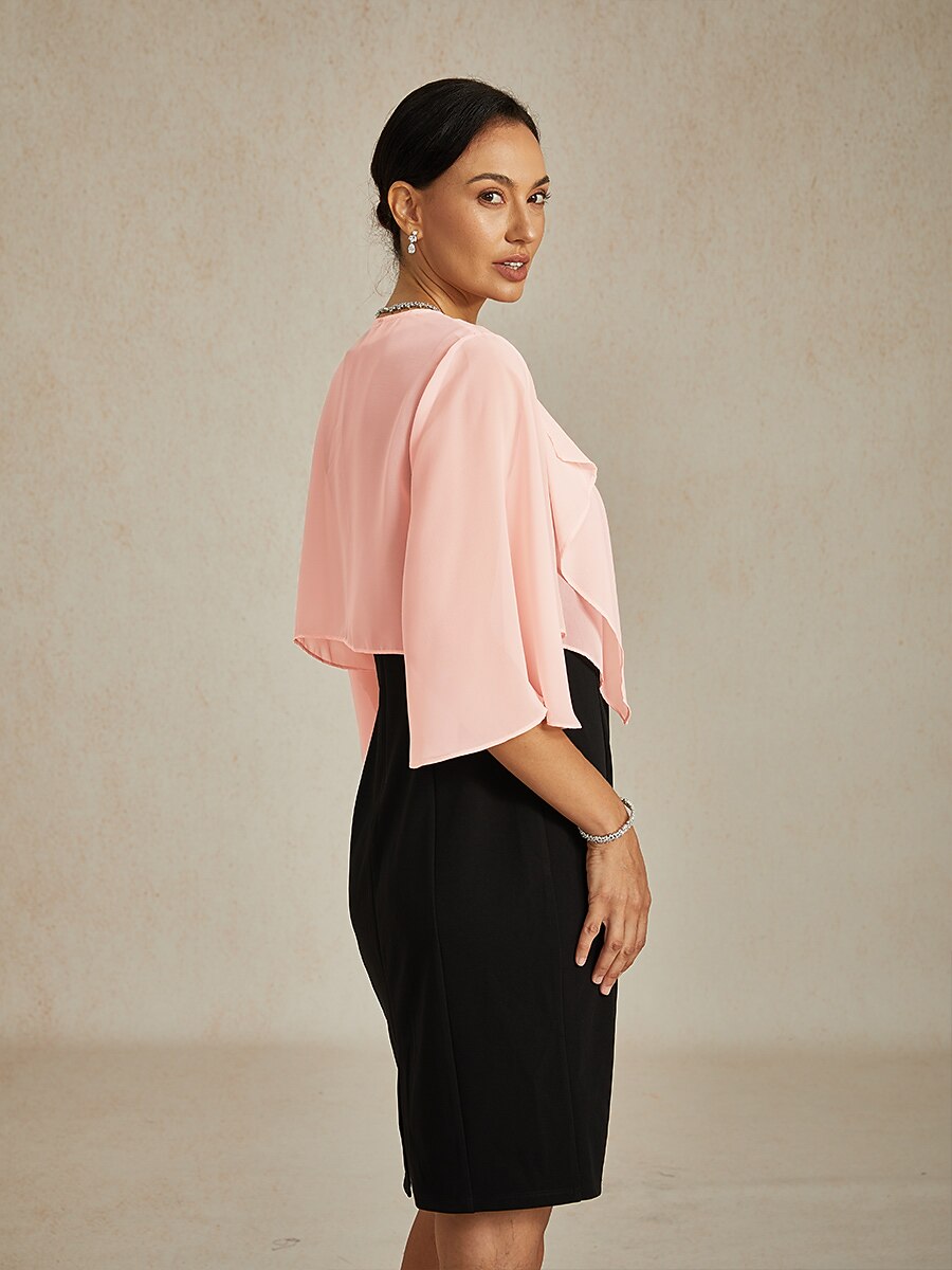 Chiffon Asymmetrical Crop Cover Up