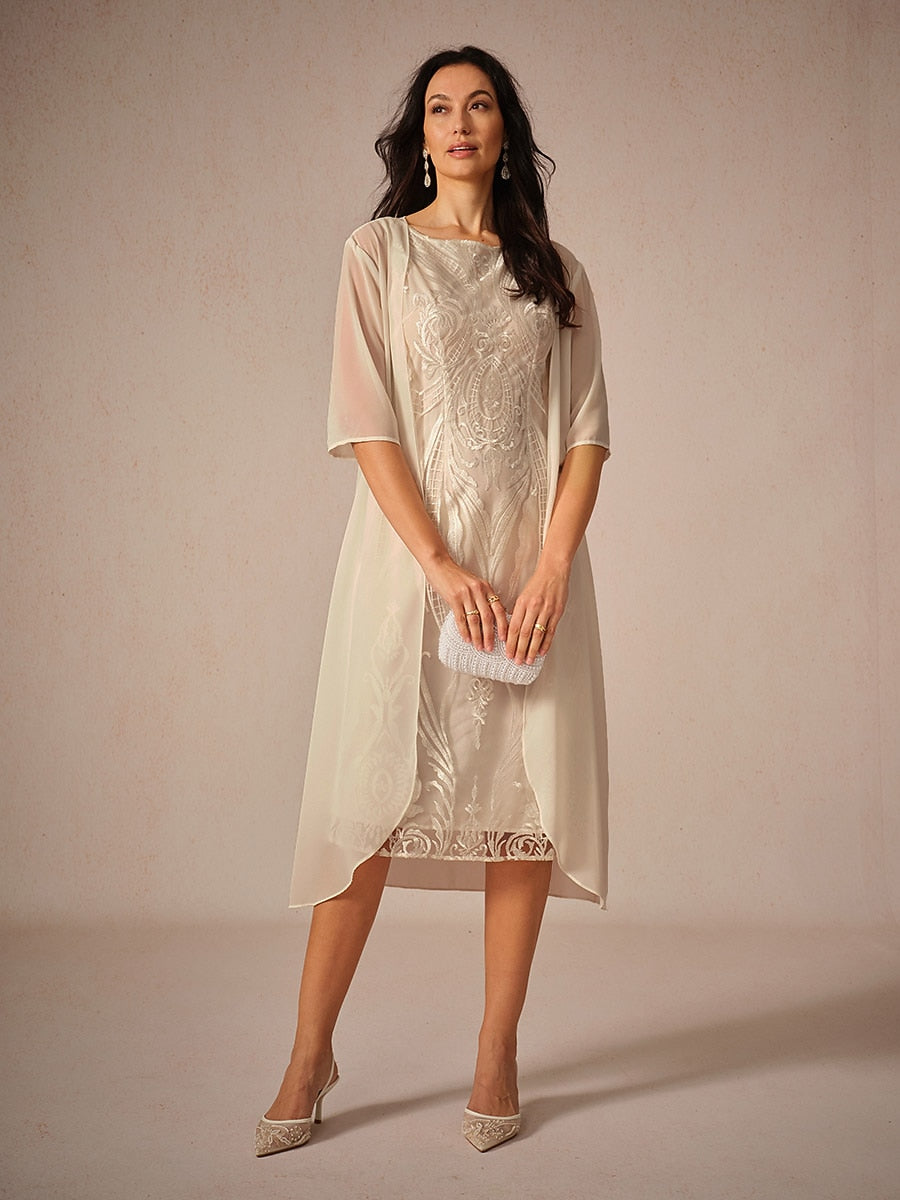 Chiffon Lightweight Half Sleeve Cover-Up