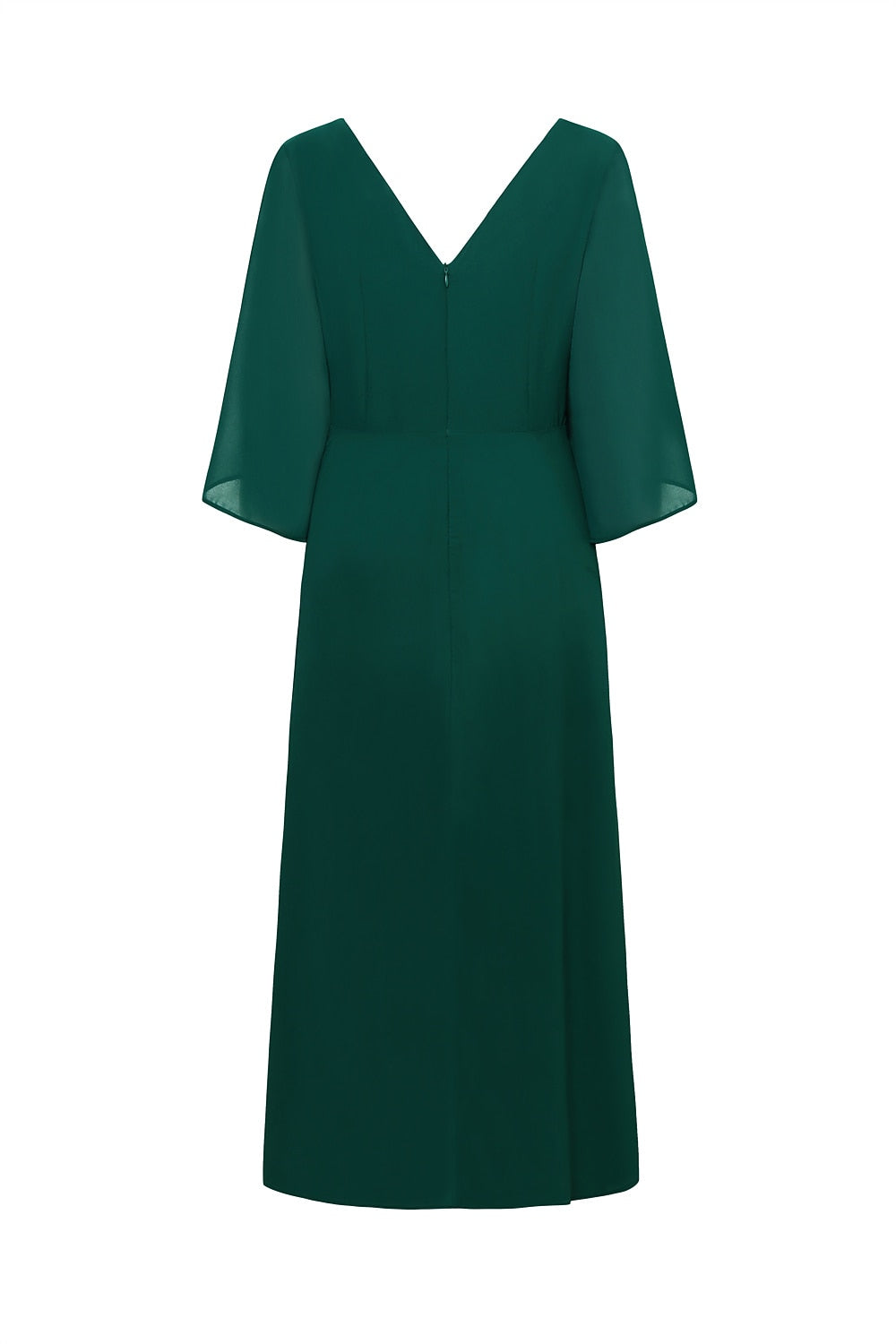 Twisted Ruffle Chiffon Maxi Dress