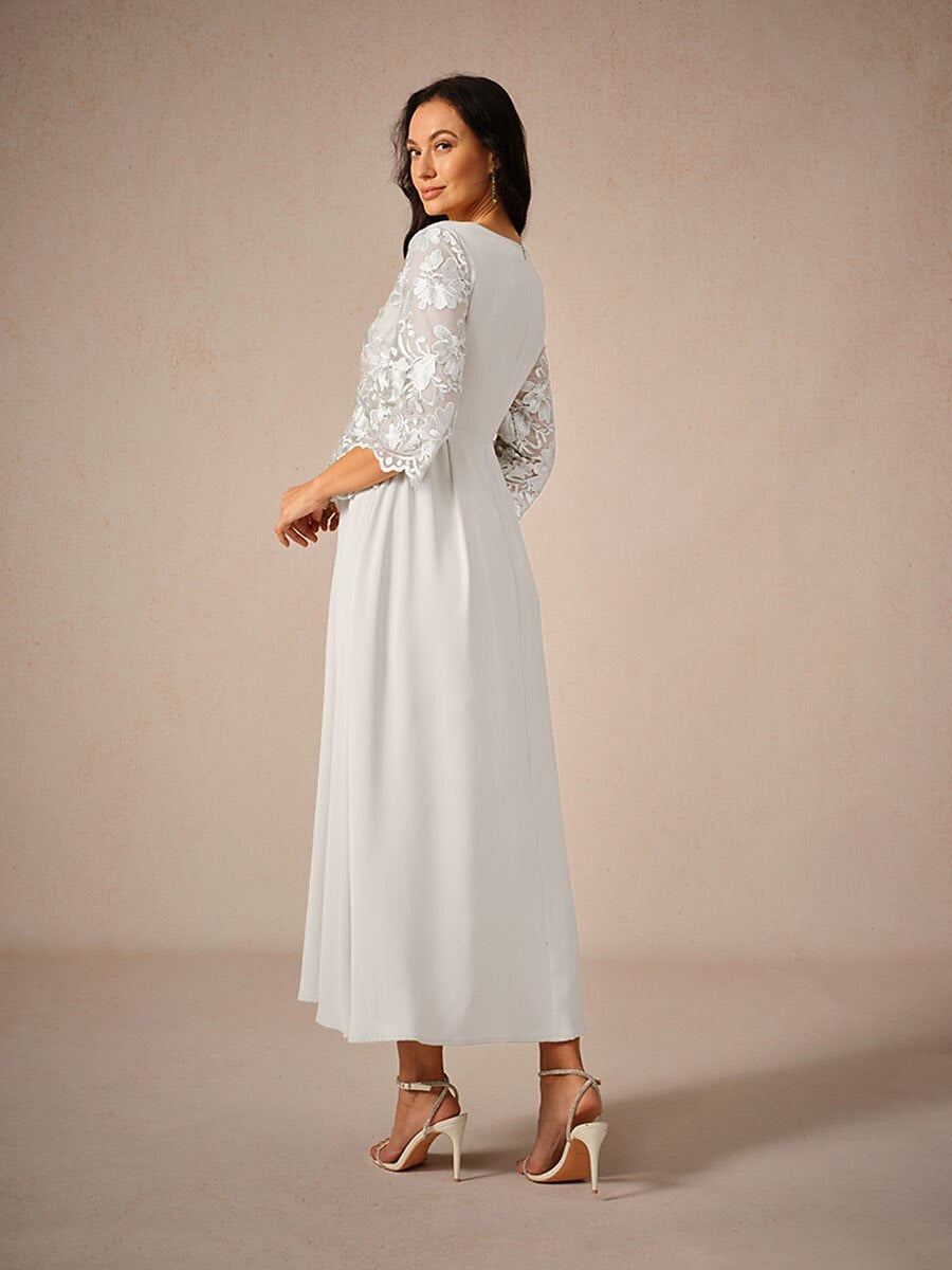 Ruffle Ruched Lace Maxi Dress