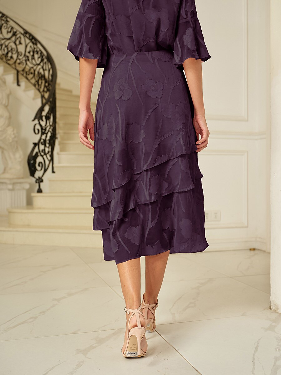 Floral Chiffon Midi Skirt