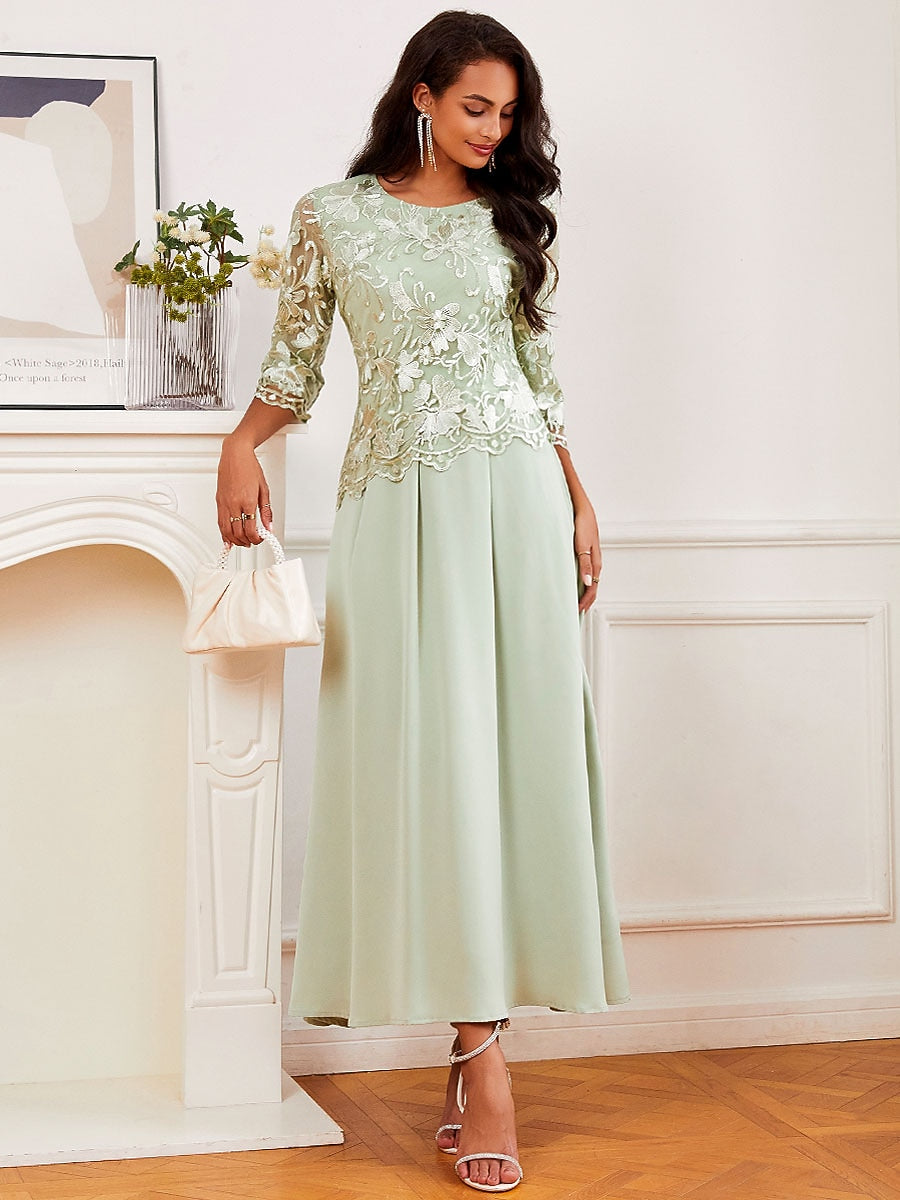 Lace A Line Maxi Dress