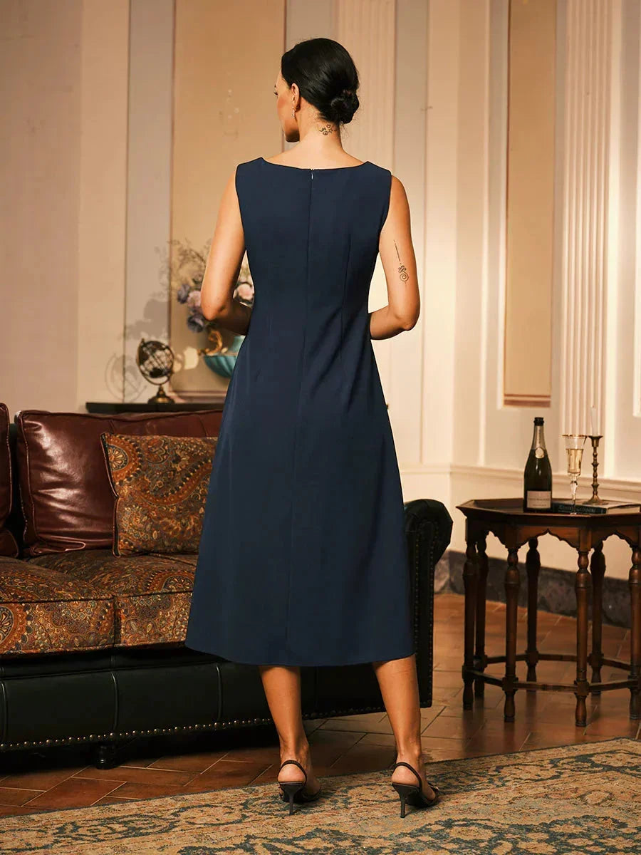 A-line Dress With Embroidered Lace Jacket