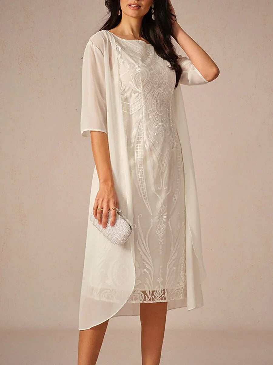 Chiffon Lightweight Half Sleeve Cover-Up