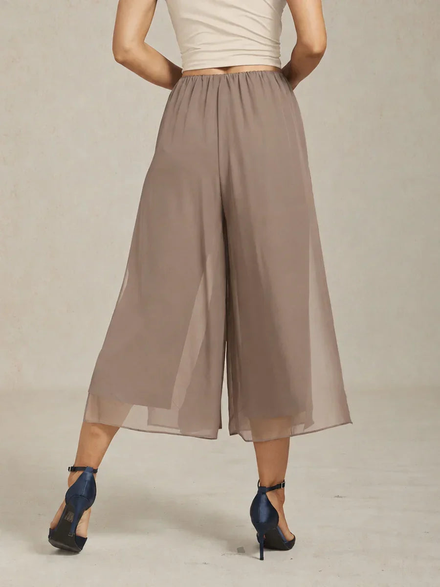 Cropped Wide Leg Pants