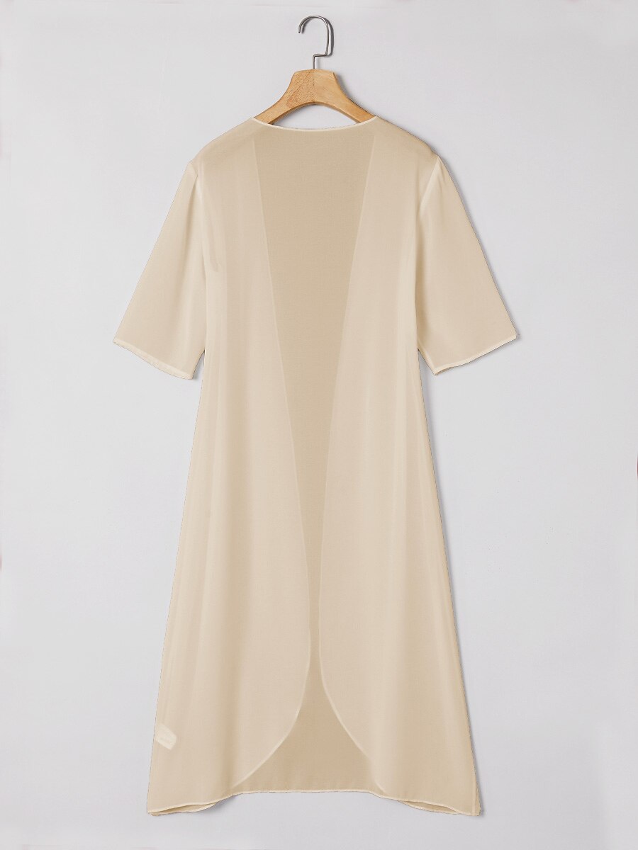 Chiffon Lightweight Half Sleeve Cover-Up
