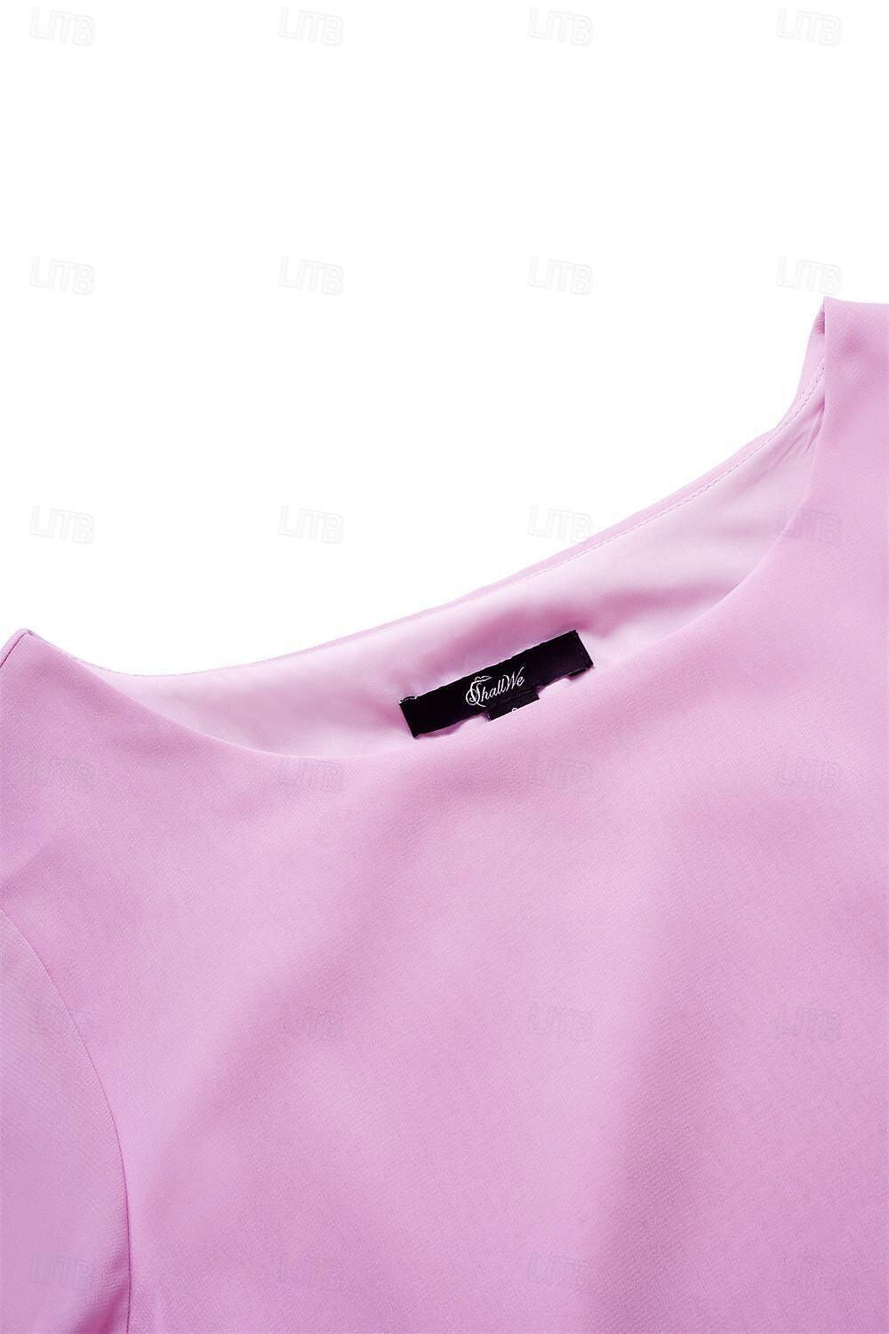 Batwing Sleeve Ruffle Chiffon Dress