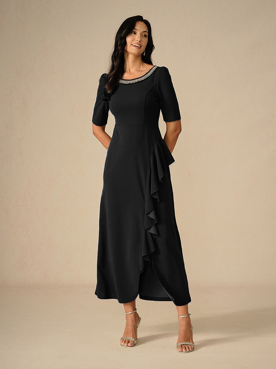 Elegant Ruffle Maxi Dress
