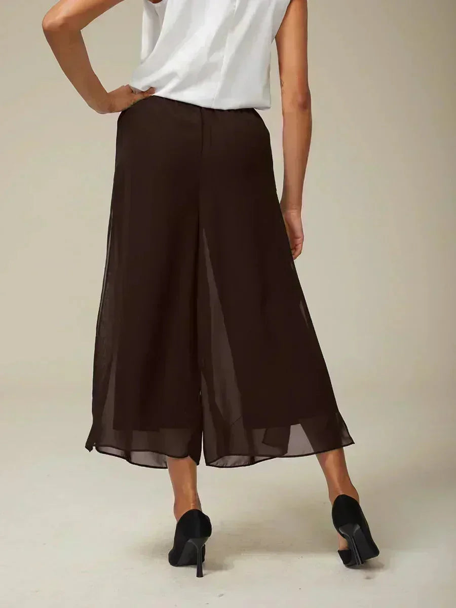 Cropped Wide Leg Pants