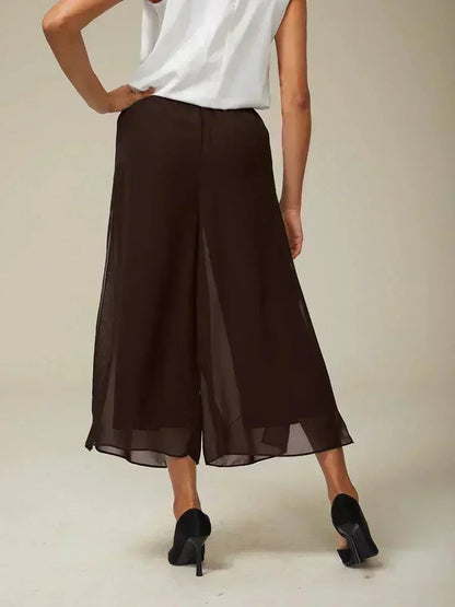 Cropped Wide Leg Pants