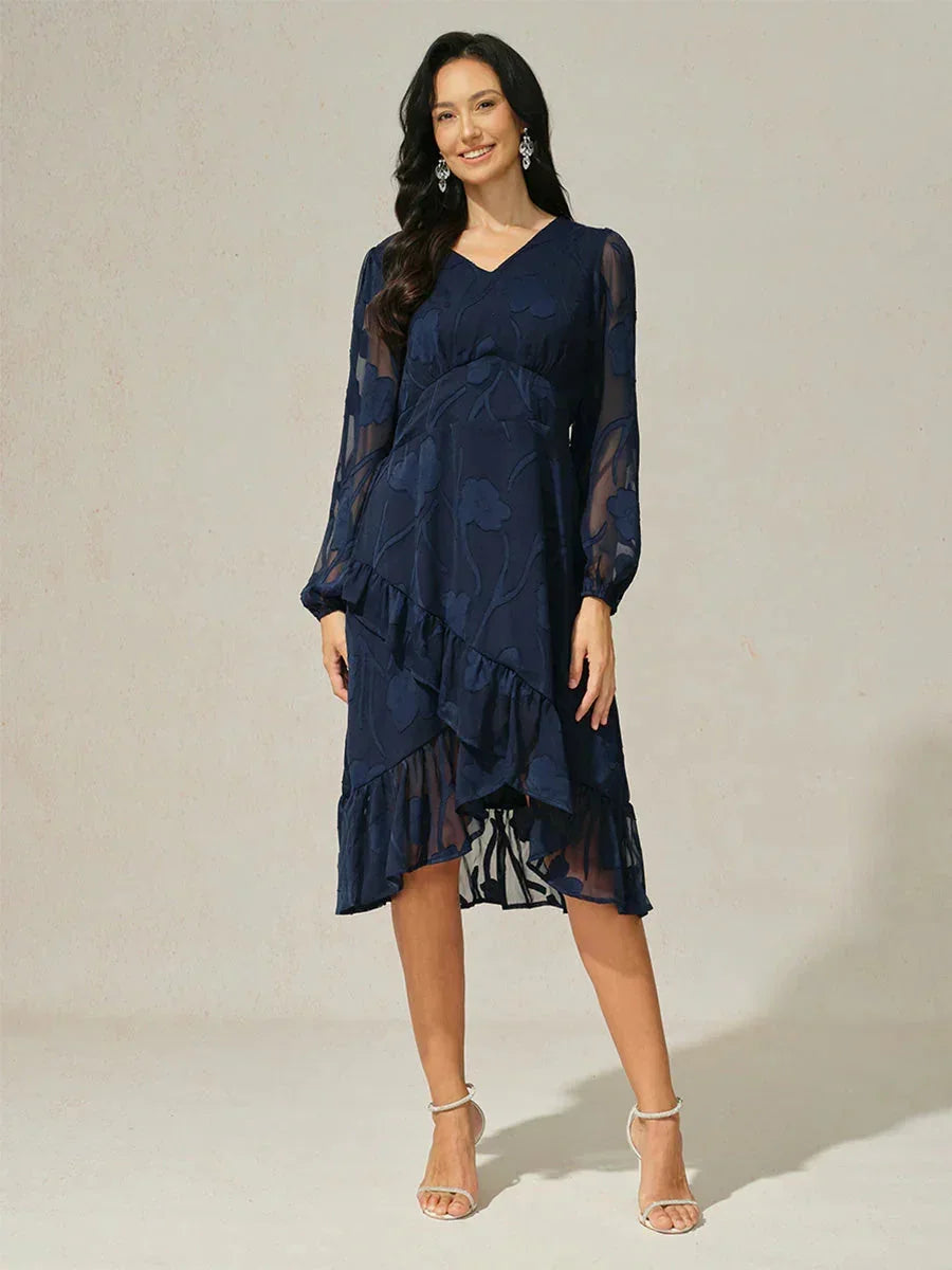 Ruffle Hem Smocked Dress