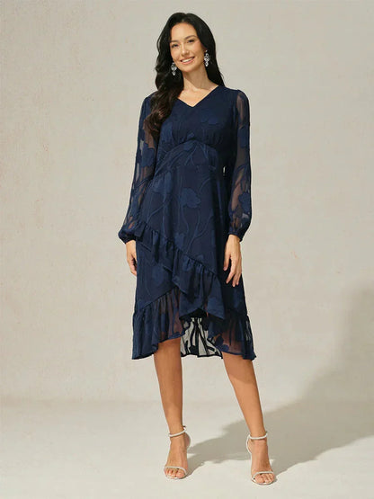 Ruffle Hem Smocked Dress