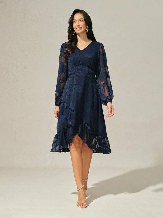Ruffle Hem Smocked Dress