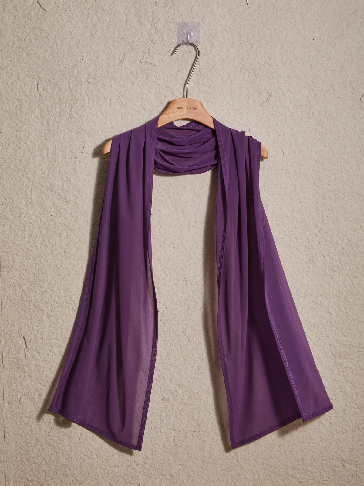 Stretch Mesh Long Shawl Wrap