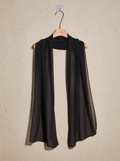 Stretch Mesh Long Shawl Wrap