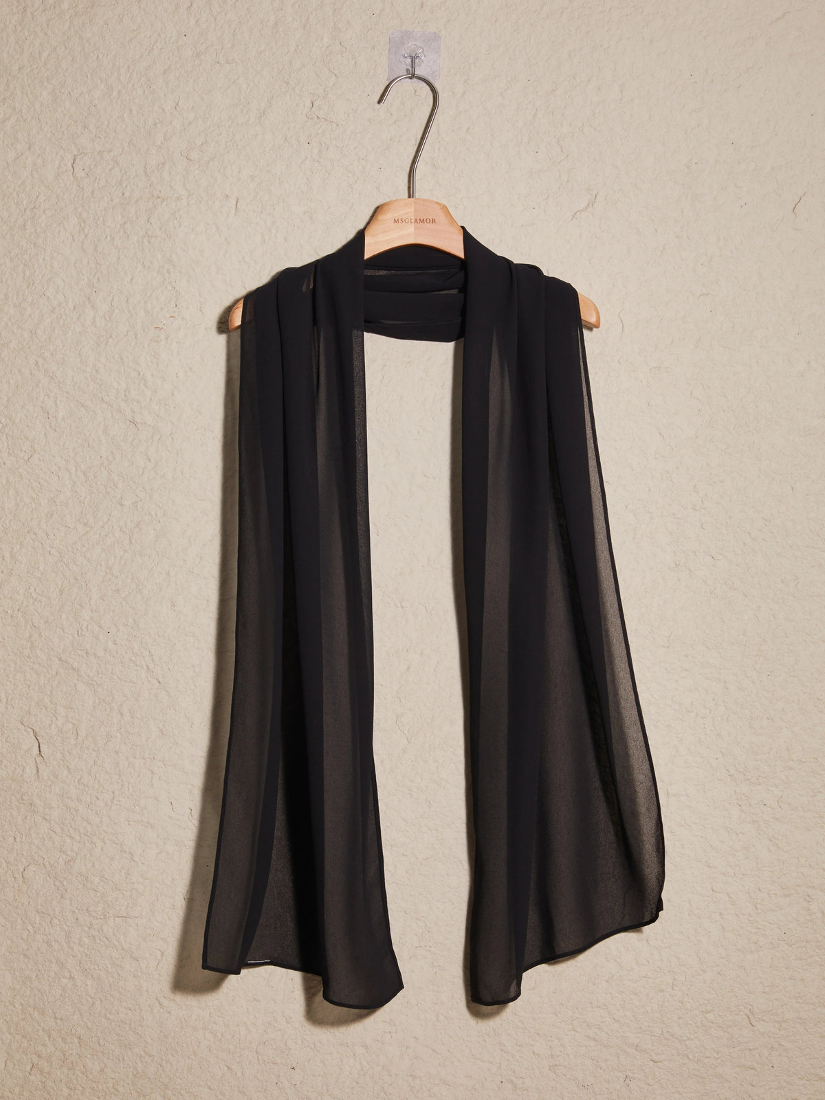Stretch Mesh Long Shawl Wrap