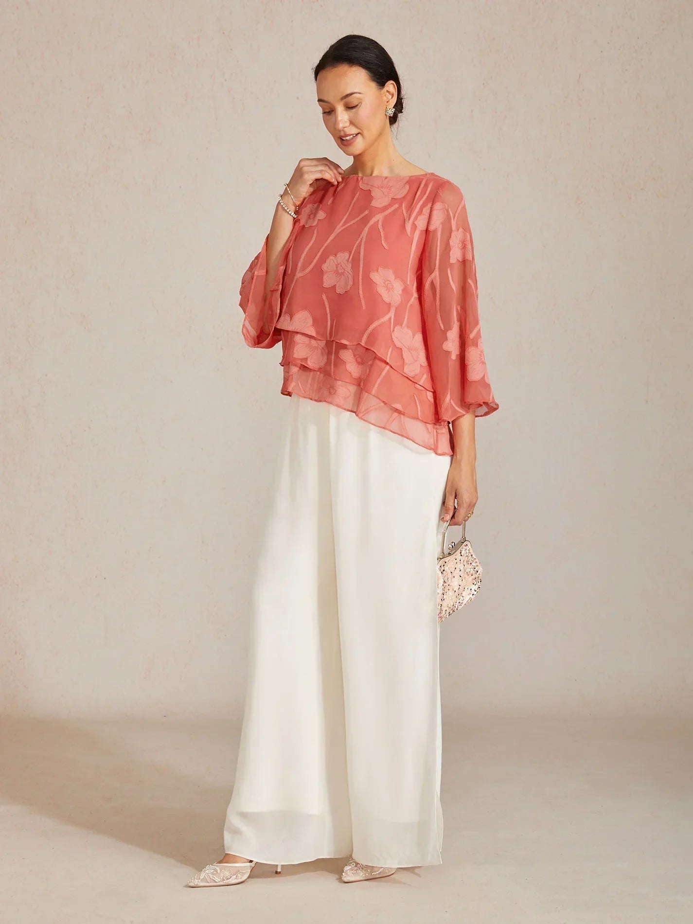 Chiffon Floral Layered Blouse