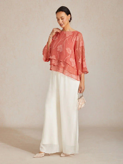 Chiffon Floral Layered Blouse