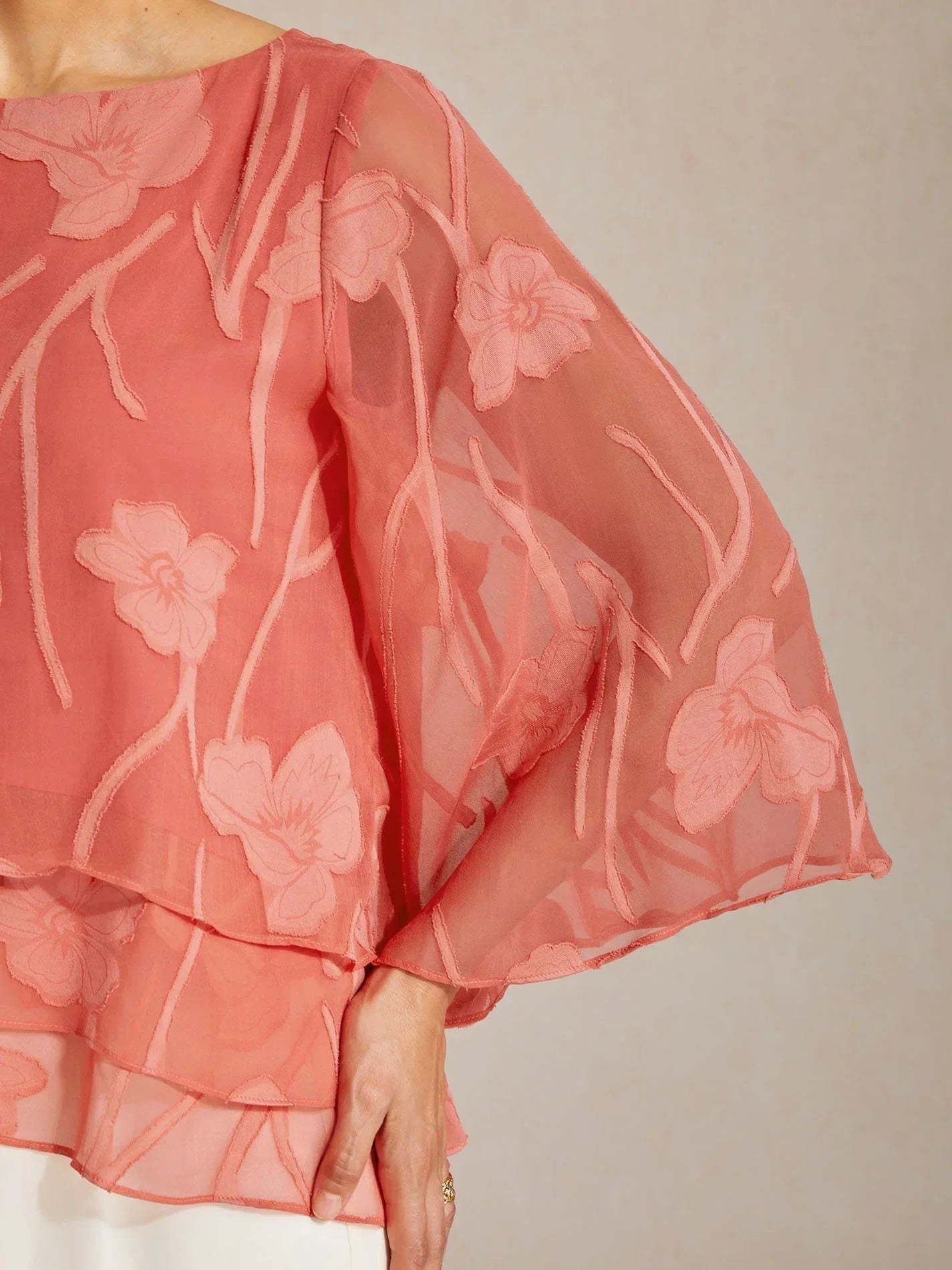 Chiffon Floral Layered Blouse