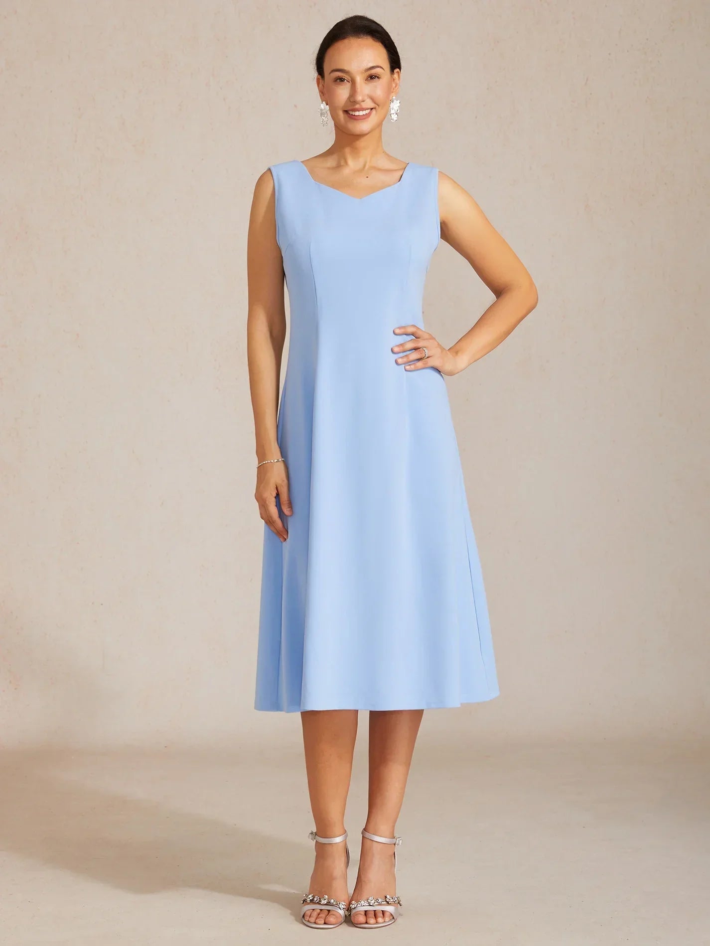 Sleeveless Sheath Midi Dress