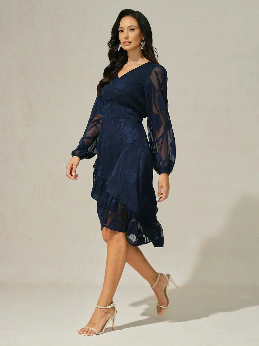 Ruffle Hem Smocked Dress