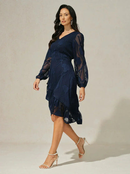 Ruffle Hem Smocked Dress