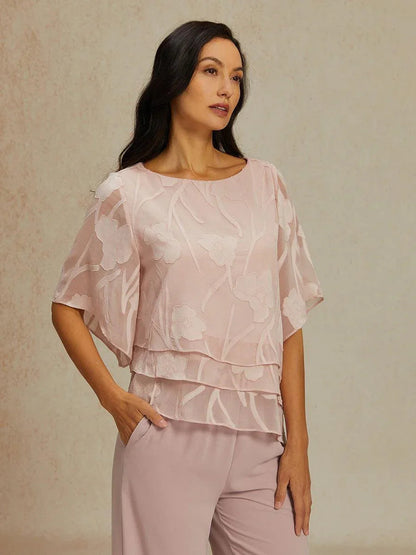 Chiffon Floral Layered Blouse