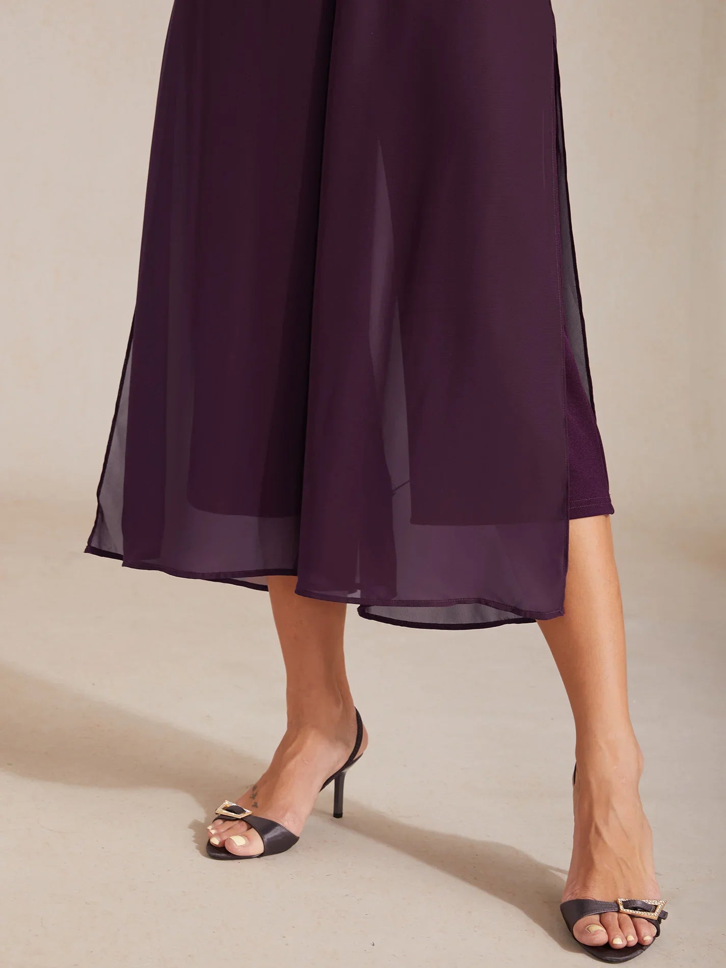 Cropped Wide Leg Pants