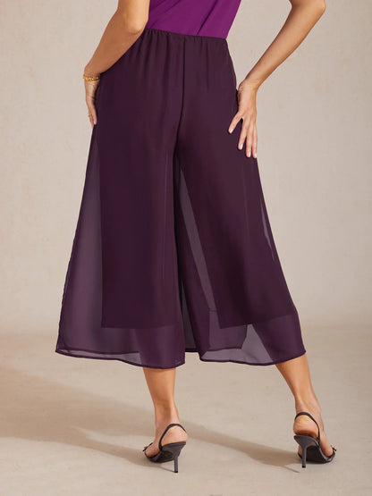 Cropped Wide Leg Pants