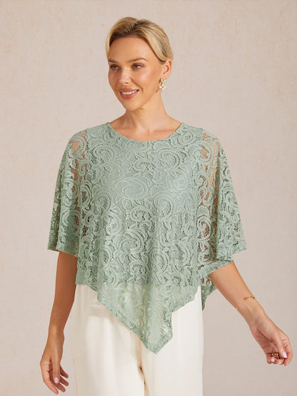 Elegant Lace Batwing Sleeve Top