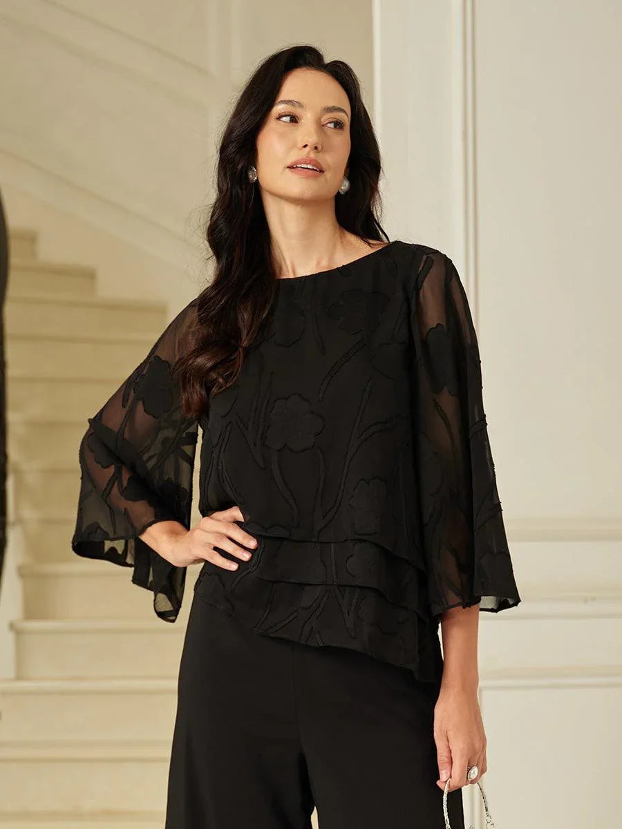 Chiffon Floral Layered Blouse