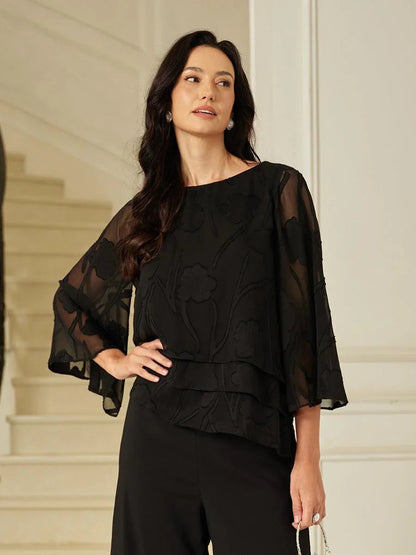 Chiffon Floral Layered Blouse
