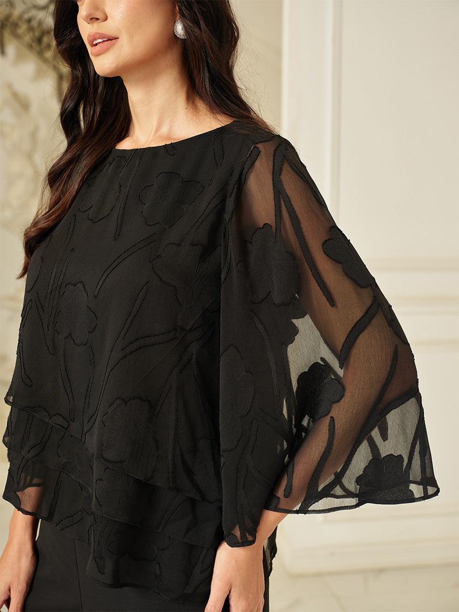 Chiffon Floral Layered Blouse