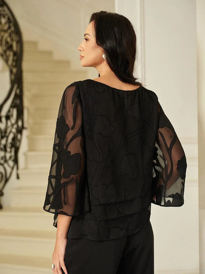 Chiffon Floral Layered Blouse