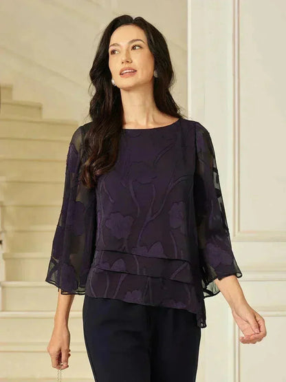 Chiffon Floral Layered Blouse