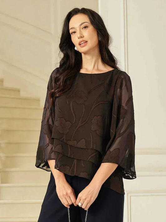 Chiffon Floral Layered Blouse