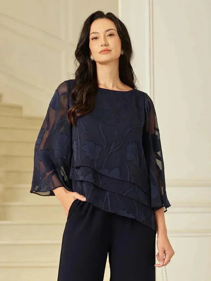 Chiffon Floral Layered Blouse
