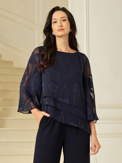 Chiffon Floral Layered Blouse